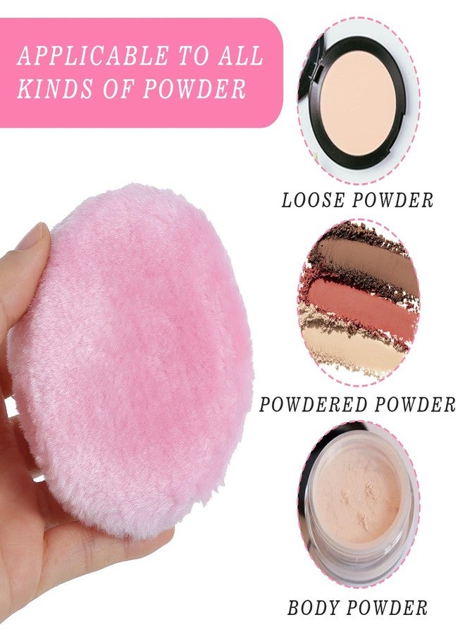 oruola مجموعة أورولا من 4 قطع من إسفنجات البودرة الكبيرة، إسفنجة بودرة ناعمة قابلة للغسل وإعادة الاستخدام للجسم، إسفنجات بودرة سائبة، أداة مكياج رطبة وجافة للأطفال والكبار - Image 3